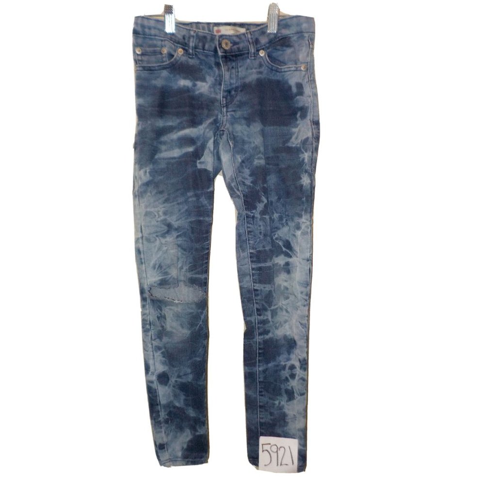 Levis 710 Super Skinny Adjustable Destroyed Youth Girls Jeans Size 10 Reg